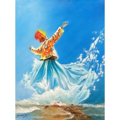 Naushad Alam, 18 x 24 Inch, Oil on Canvas, Figurative Painting, AC-NAL-212